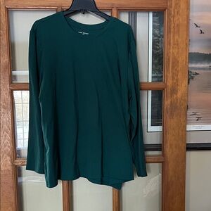 Lane Bryant Deep Green Long Sleeve Top
